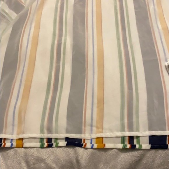 Multicolor Striped Chiffon Kimono Cover Up Size S Forever 21 - Picture 8 of 10